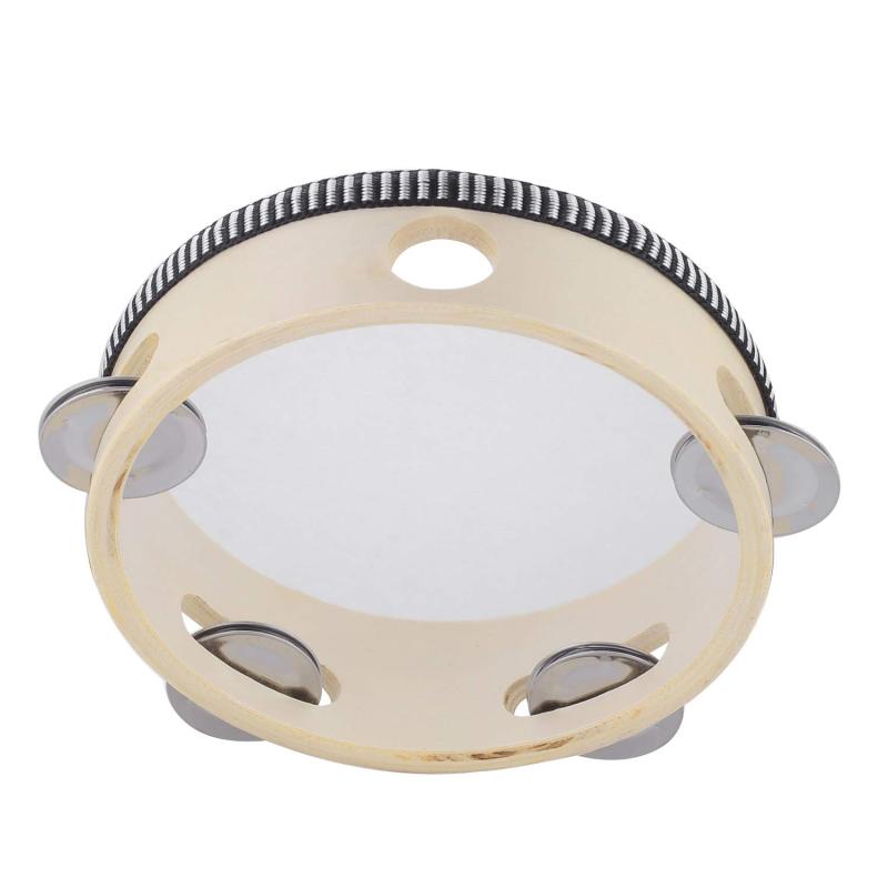乐天商城 - Musfunny タンバリン 楽器 木製: Tambourine 初心者用 金属製シンバル付き 子供知育 リズム遊び リトミック - タンバリン バレエ 発表会 お遊戯会 パーティー 演奏用 打楽器