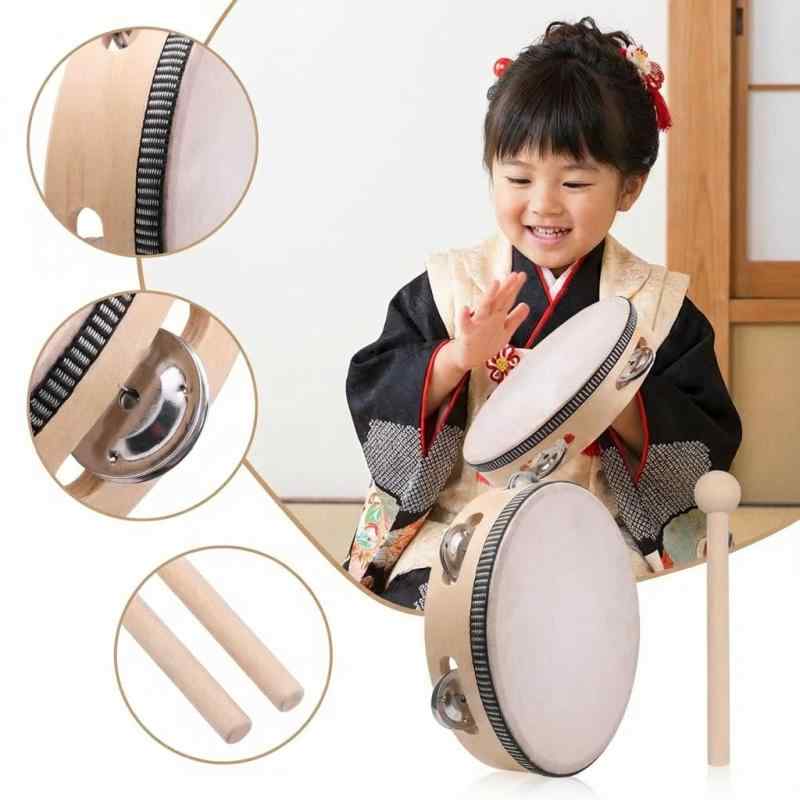 タンバリン 楽器 打楽器 ダンス バレエ 木製 コンパクト 軽量 お手軽タンバリン 直径20cm bambooec-10040064 バンブ サンプル画像3