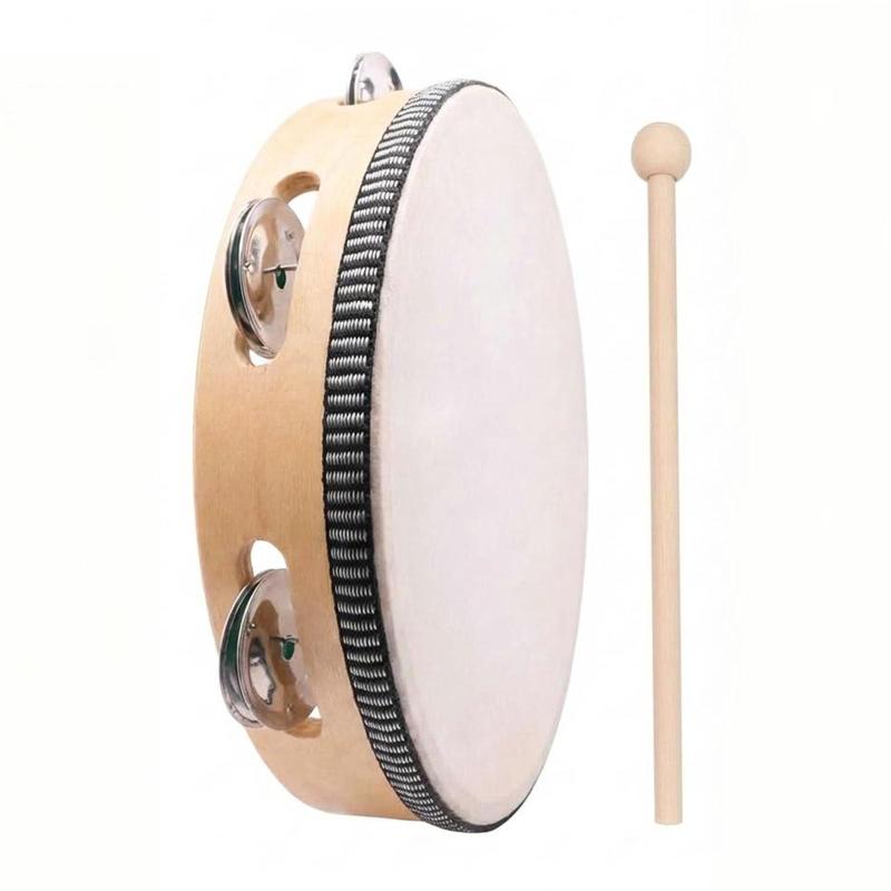 タンバリン 楽器 打楽器 ダンス バレエ 木製 コンパクト 軽量 お手軽タンバリン 直径20cm bambooec-10040064 バンブ パッケージ画像