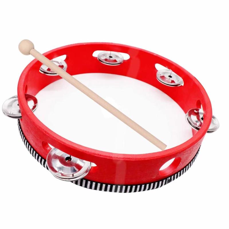 タンバリン 楽器 打楽器 ダンス バレエ 木製 コンパクト 軽量 お手軽タンバリン 直径20cm bambooec-10040064 バンブ サンプル画像2