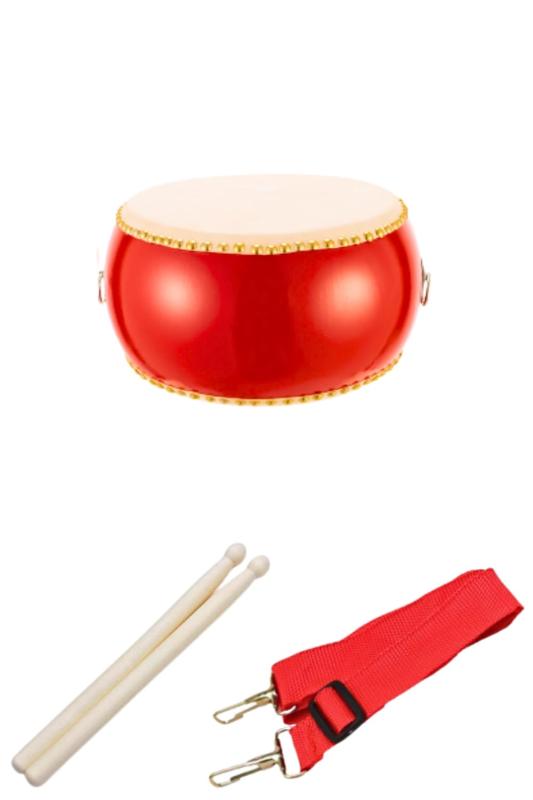 樂天商城 - Tropchou 太鼓 和太鼓 小太鼓 バチ 楽器 練習 演奏 イベント パーティグッズ セット 牛革 赤色