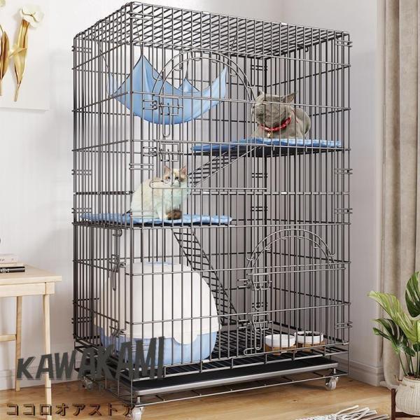 ＃ご注意：大型商品の運輸中による少し塗装落ちや凹みなど状況がある恐れがございます。これらの理由による返品は受け付けません。通常ご使用に問題がない場合、不良の対応はできませんのでご了承お願いします。金属でできているため、安定性に優れています。通常のペット用フェンスと比べると自由性が高く、犬、猫をはじめ、ウサギ、モルモット、チンチラ、フェレット、フクロウ、サル、ハリネズミ、ミーアキャット、カメなどのペットちゃんにもお使いいただけるメッシュパネルで作るペット用フェンスです。（2段）59*42*50cm：ドア27*29cm　プラットフォーム：42*22cm　　サイドドア：なし（2段）70*52*59cm：ドア32*37cm　プラットフォーム：52*26cm　　サイドドア：なし（2段）段85*60*68cm：ドア34*43cm　プラットフォーム：60*35cm　　サイドドア：なし（3段）61*43*100cm：ドア24*33cm　プラットフォーム：24*33cm　　サイドドア：なし（3段）76*51*115cm：ドア33*38cm　プラットフォーム：51*
