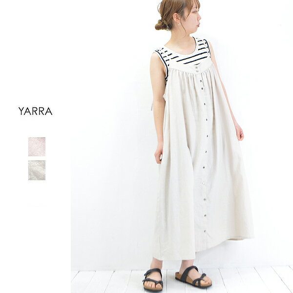 楽天bambooleaf.【ワンピースフェアー 期間限定 お得セール】YARRA（ヤラ）綿麻ウルトラワッシャー2WAYキャミワンピ