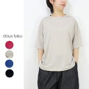 doux bleu (ドゥーブルー)クルーネックリネンワイドTシャツ