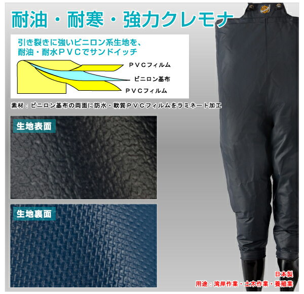クレモナ水産・胴付き長靴 10068 LOGOS クレモナ 耐油 耐寒 クレモナ 防水 LOGOS