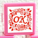 【浸透印】OK(花)印面サイズ:20×20mm【イラスト ゴム印・スタンプ・マンガ・評価印・ハンコ】コメントゴム印(先生 スタンプ)ごほうびスタンプ 英語 スタ...