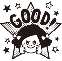 先生 スタンプ(コメントゴム印)GOOD!印面サイズ:22×22mm【イラスト ゴム印・スタンプ・マンガ・評価印・ハンコ】英語