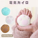 充電式 カイロ 電気カイロ 充電式 カイロ かわいい 繰り返し ホッカイロ 貼らない 電気カイロ 充電式 カイロ 大容量 充電器 充電 5000mAh エコカイ...