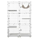 【SS期間50%OFF】【グレー入荷待ち】【2-4営業日発送】猫 ケージ キャットケージ 3段 幅広設計 自由組み合わせ 猫ドア付き ハンモック付き 大型 猫ゲージ 高級感 おしゃれ キャットハウス ネコ ハウス 多段 留守番 保護 脱走防止 多頭飼い 多頭 HINCES
