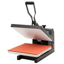 ヒートプレス 38*38cm 大型クラムシェルヒートプレス 高圧熱プレス機 T シャツ用デジタル制御熱伝達機 110V 1800W 0-554°F 調整可能