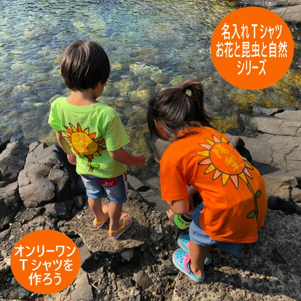 兄弟 お揃い 出産祝い 姉妹 兄妹 姉弟 オリジナル 名入れtシャツ 子ども tシャツ キッズ ベビー 大人 向日葵 虹 太陽 カブトムシ 花柄 蝶々 ハイビスカス 月 星 保育園 目立つ 運動会 卒園 お揃い 親子 ひらがな 漢字 植物園 トップス 送料無料