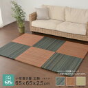すき間のできにくい小型置き畳 王騎 ブラウン 約65×65×2.5cm 159056001 メーカ直送品 代引き不可/同梱不可