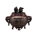 高岡銅器　香炉　小判型七福神小恵比須大黒蓋香炉 130-03　メーカ直送品　　代引き不可/同梱不可