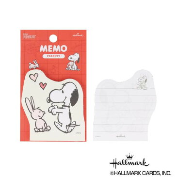 Hallmark　ホールマーク スヌーピー メモ レッド ウサギをハグ 6セット 771898　メーカ直送品　　代引き不可/同梱不可