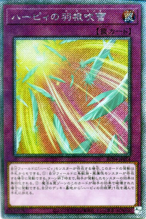 遊戯王OCG デュエルモンスターズ ハーピィの羽根吹雪 RC04 RC04-JP074 EXSER 【中古】