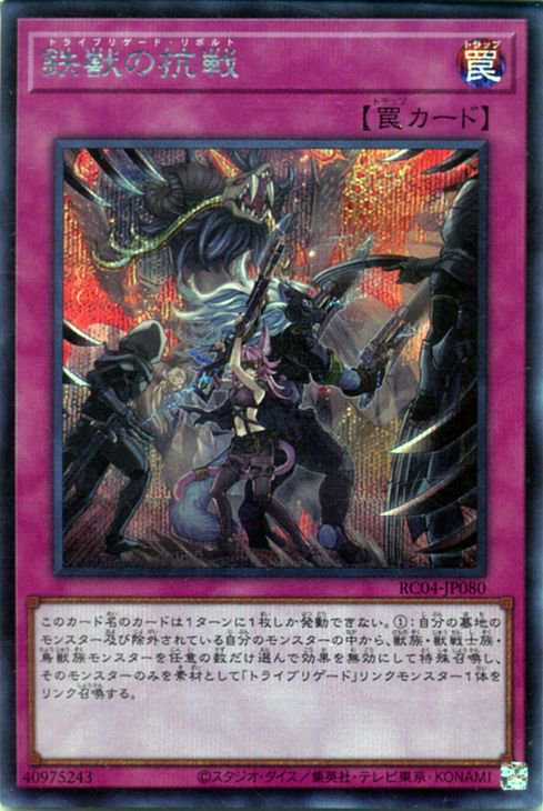 遊戯王OCG デュエルモンスターズ 鉄獣の抗戦 RC04 RC04-JP080 SER 【中古】