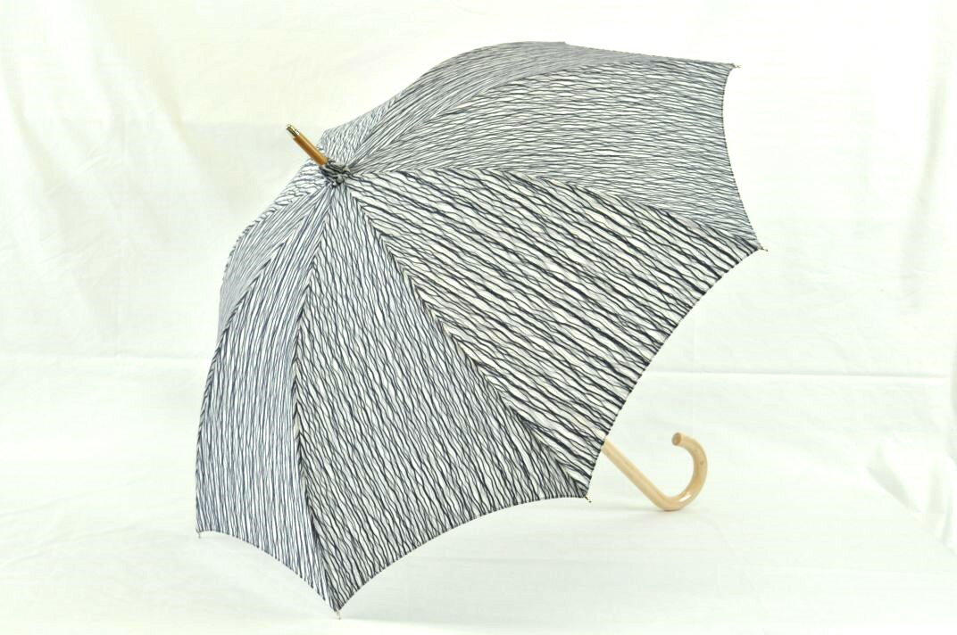 播州織 日傘［無地ネイビー］(2506CP02)【送料無料】 クラッシュ加工生地使用限定 手作り 日本 UV 紫外線 パラソル レディース 女性 婦人 おしゃれ オシャレ 高級 かわいい ブランド