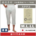 綿麻(トスコ)高級クレープ消臭ステテコ【日本製】男物M/L/LL1枚ならメール便選択可