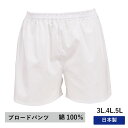 3L/4L/5L/6L♪大きいサイズ♪ブロードパンツ【日本製】 白ブロード2枚までならメール便選択可