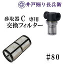 #80 砂取り器-C専用 交換用メッシュフィルター 新品 / スケルトン 井戸ポンプ 給水ポンプ用 井戸部品 砂こし器 水やり 手押しポンプ 農作業に / 井戸掘り長兵衛