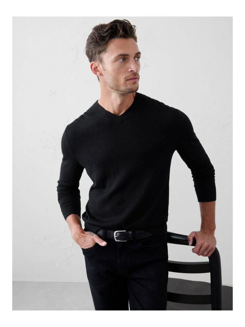 【新品】バナナ リパブリック ブラウン カシミア混 ニットセーター M BANANA REPUBLIC｜バナナ・リパブリックのニット/セーター