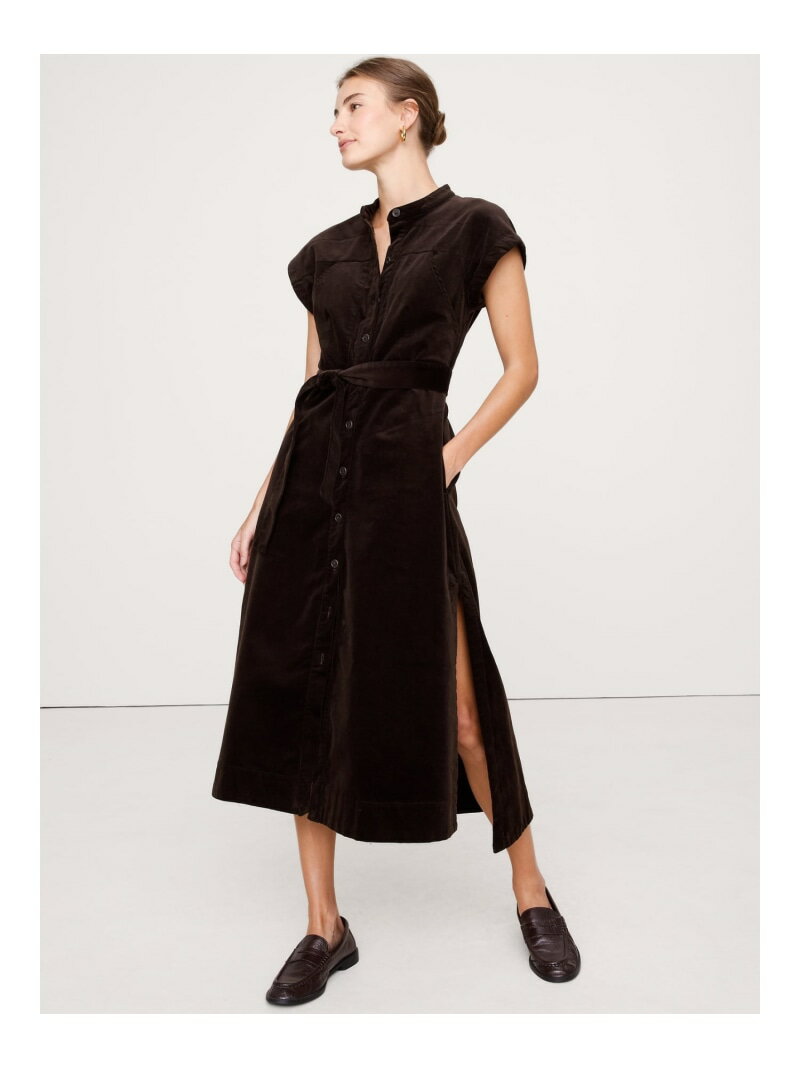 【SALE／20%OFF】(W)コーデュロイ ミディ シャツドレス BANANA REPUBLIC バナナ・リパブリック ワンピ..