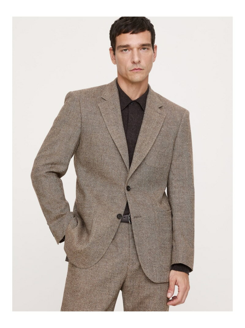 (M)イタリアン ウールブレンド スーツジャケット BANANA REPUBLIC バナナ・リパブリック ジャケット・アウター テーラードジャケット・ブレザー ブラウン【送料無料】[Rakuten Fashion]