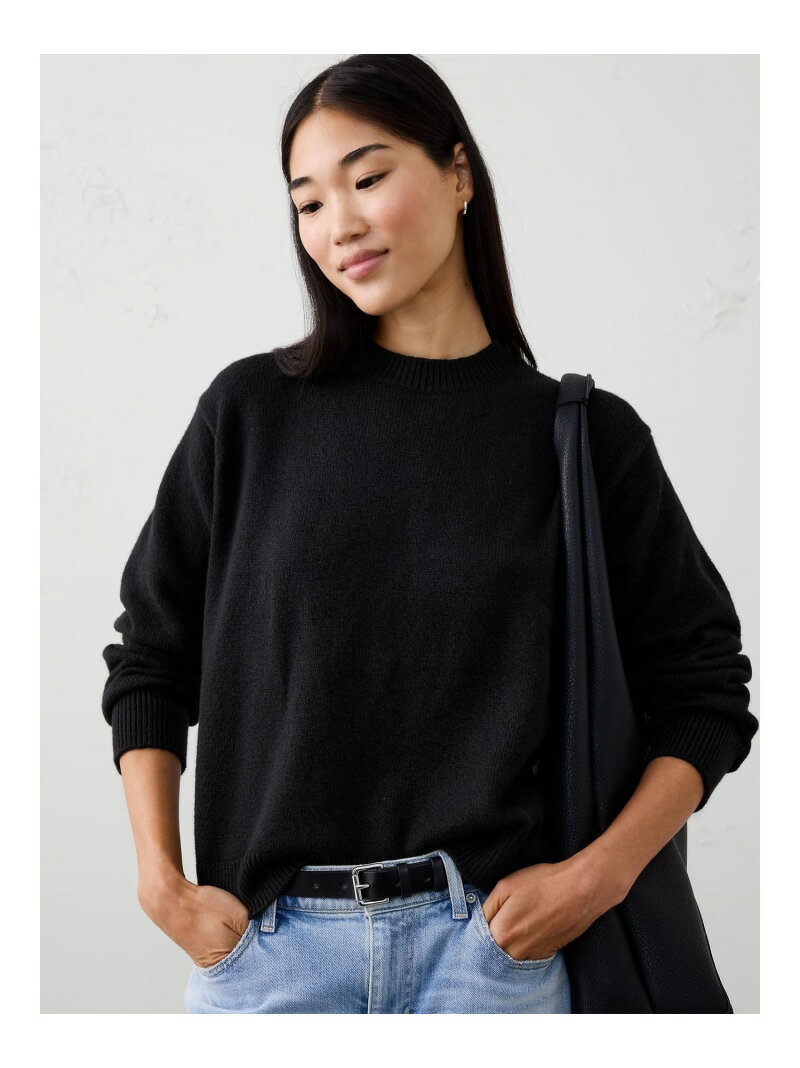 (W)BANANA REPUBLIC FACTORY STORE　　コットンブレンドリラックスクルーネックセーター BANANA REPUBL..
