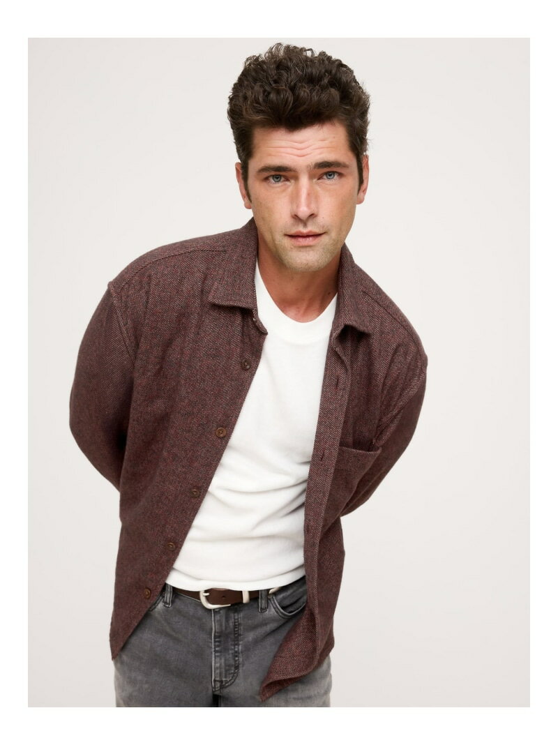 (M)リラックスフィット フランネル オーバーシャツ BANANA REPUBLIC バナナ・リパブリック トップス シャツ・ブラウス ネイビー ホワイト カーキグリーン イエロー ブラウン レッド【送料無料】[Rakuten Fashion]のサムネイル