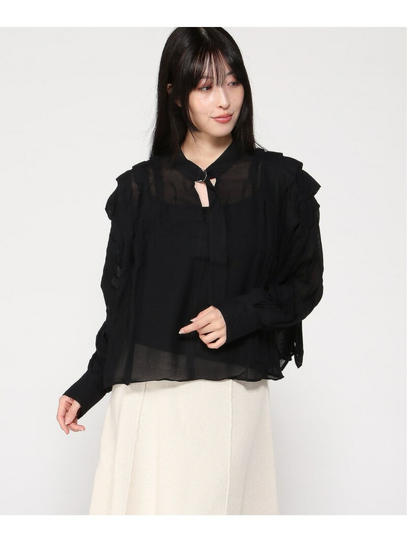 (W)シアー プリーツ ショルダー トップス BANANA REPUBLIC バナナ・リパブリック トップス その他のト..