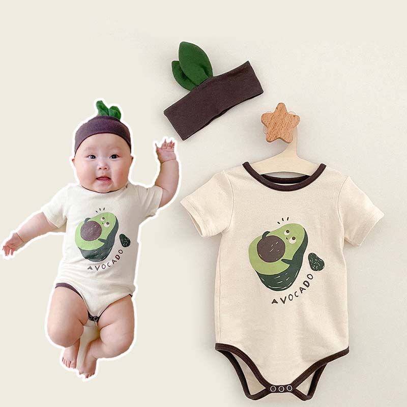 ベビー ロンパース 新生児 赤ちゃん カバーオール タンクトップ アボカド 子供服 男の子 女の子 半そで..