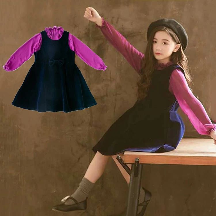 【オープン記念！1000円OFFクーポン】子供服 セットアップ キッズ 女の子 長袖 春秋 ワンピース サロペット ジュニア おしゃれ 誕生日 可愛い 新品 150 160cm 2点セット 上下セット シャツ ブラウス