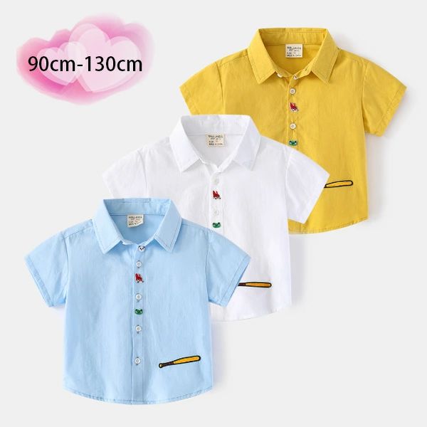 【オープン記念！1000円OFFクーポン】韓国子供服 綿100% シャツ 男の子 夏服 半袖 シャツ かっこいい ..
