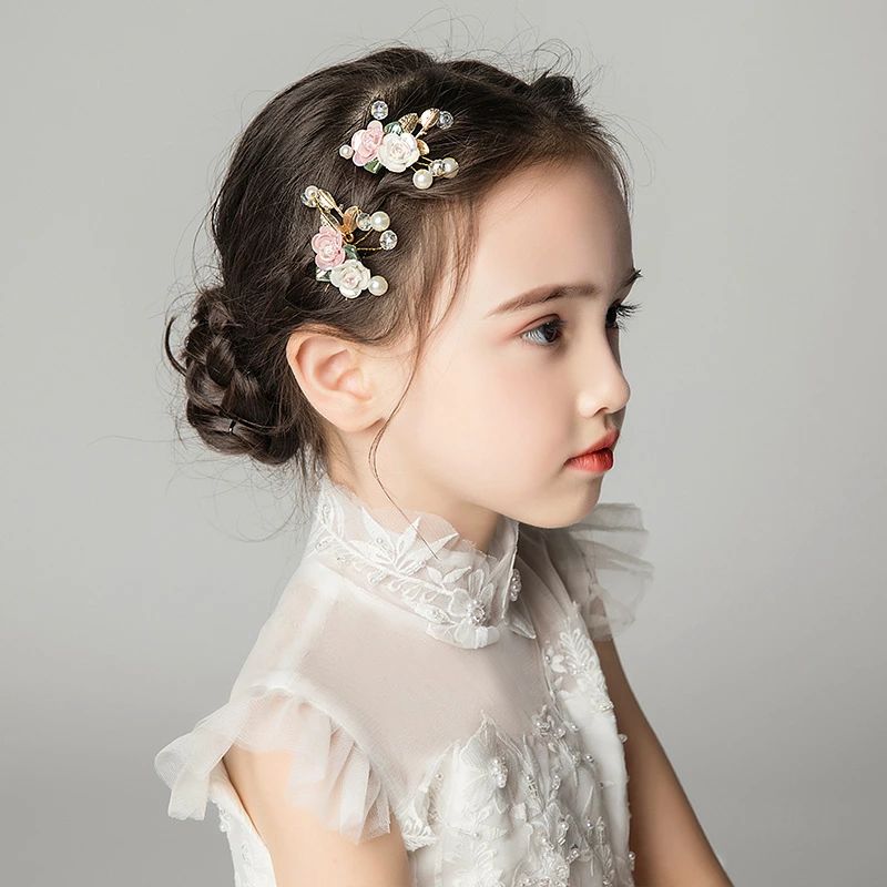 【オープン記念！1000円OFFクーポン】3本セット 髪飾り 花 子供 発表会 子供ドレス 七五三 女の子 ガー..