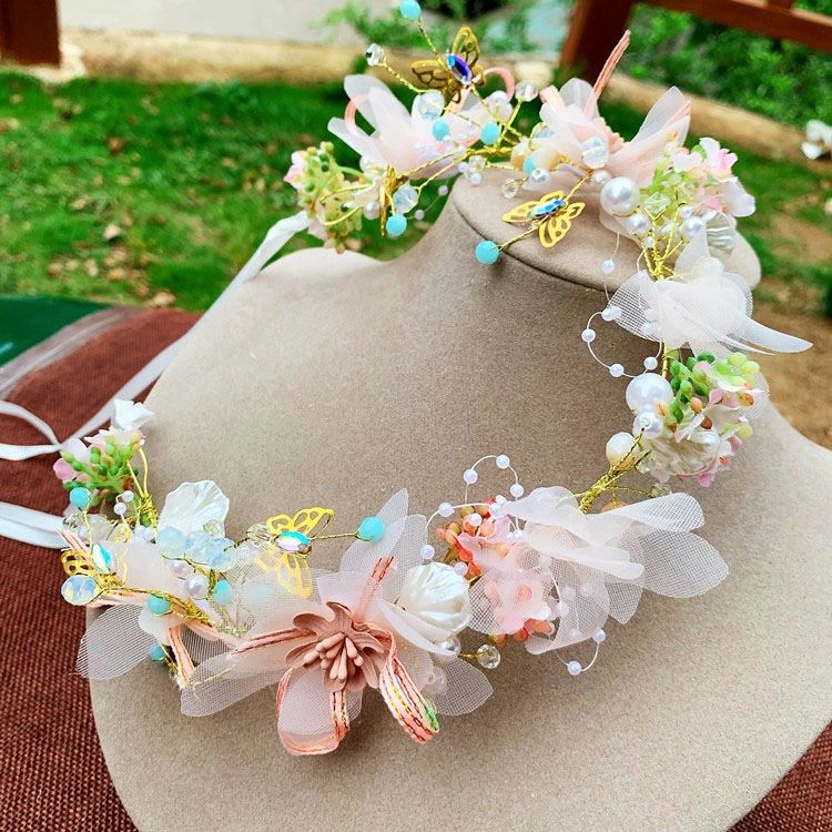 【オープン記念！1000円OFFクーポン】髪飾り 花冠 子供 発表会 アクセサリー フォーマル 花カチューシ..