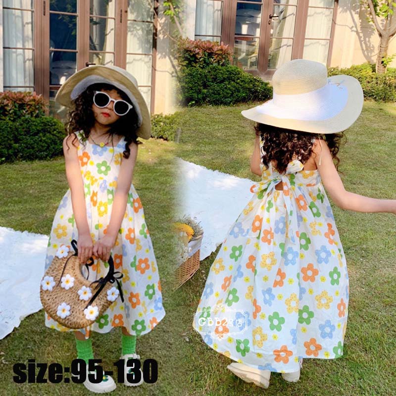 【オープン記念！1000円OFFクーポン】韓国子供服 ワンピース ロング丈 夏 子供ドレス 花柄 リゾート お..