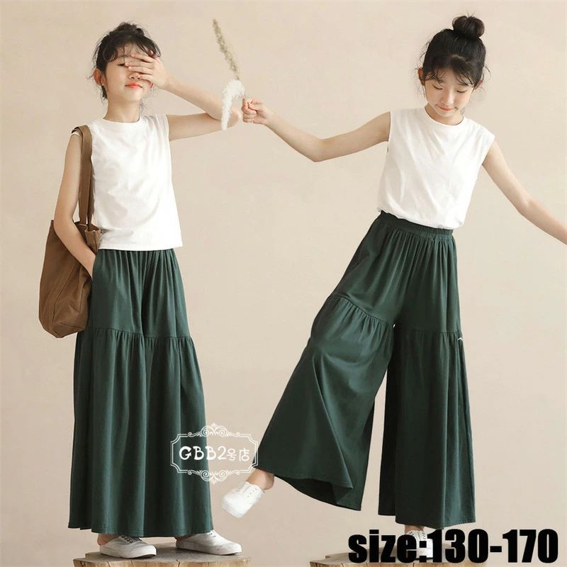 【オープン記念！1000円OFFクーポン】キュロット 長ズボン 子供服 九分丈パンツ 夏 女の子 カジュアル ..