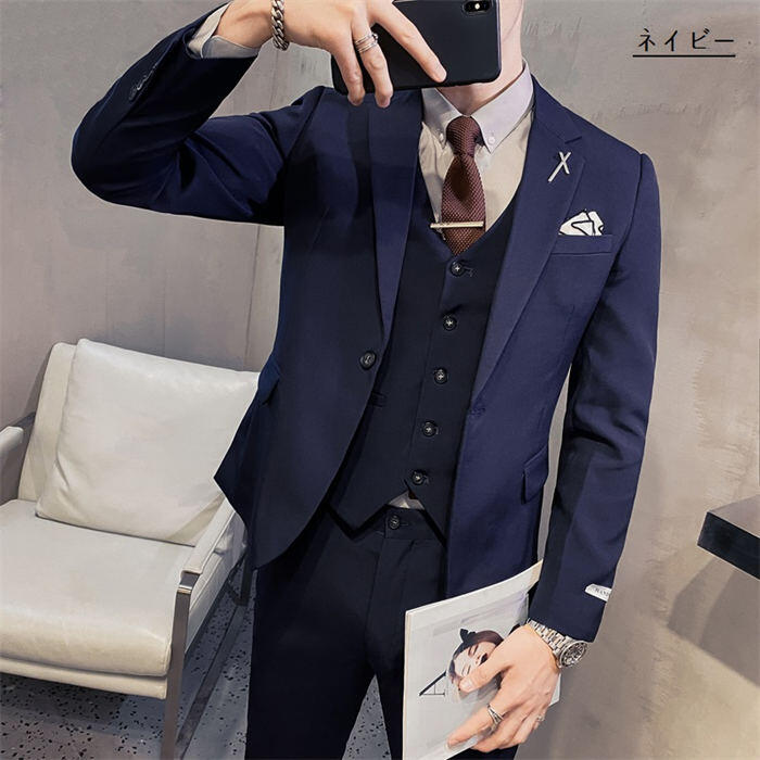 【オープン記念！30%OFFクーポン】パンツスーツ メンズ スリーピース タキシード 紳士服 フォーマル ビジネス カジュアルスーツ キャリア リクルート オフィス 通勤就活面接入社 お呼ばれ 結婚式 二次会 パーティー 30代40代 大人 大きいサイズ 礼服 メンズスーツ 上品