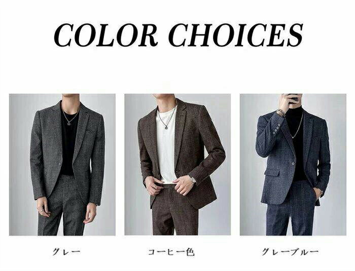 【オープン記念！30%OFFクーポン】セットアップ メンズスーツ チェック柄 おしゃれスーツ ブレザー メンズスーツ 卒業式 入学式 タキシード 紳士服 カジュアル スーツ 大きいサイズ 通勤 オフィス ビジネススーツ パーティー 結婚式 長袖 メンズ 成人式 パンツスーツ