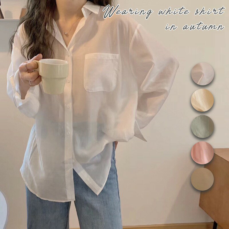 【クーポン利用で10%OFF】マカロンカラー ブラウス シフォン レディース プレゼント 可愛い 体型カバー 無地 大人 かわ トップス シャツ 白ブラウス 透け感