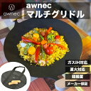 【特別価格！】awnec マルチグリドル 33cm×41cm IH対応 取っ手 ケース 鉄板 直火/ガス/IH対応 軽量 グリルパン マルチグリドルパン アウトドア キャンプ フライパン