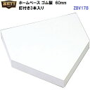 返品不可 ゼット (ZBV17B) ホームベース 60mm 釘付き3本入り (M)