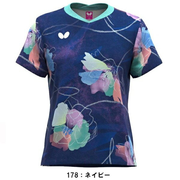 返品不可 バタフライ (47899) 卓球ゲームシャツ ハルネオシャツレディース 女性用 (M) 3