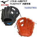 型付け無料 セール ミズノ (1AJGS27903) ソフトボール用 グローブ ウィルドライブブルー WILL DRIVE BLUE 内野手用 (B)