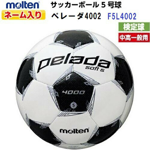 ネーム入り モルテン (F5L4002) サッカーボール 5号球 ペレーダ4002 ソフトタイプ 検定球 (M)