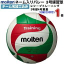 ネーム入り モルテン (V3M9200W25) バレーボール 3号球 レシーブトレーニング3号球4号重量 チーム名/個人名加工サービス 1個 (M)