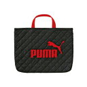 【メール便OK】PUMA プーマ レッスンバッグ ブラック PM125BK 赤ロゴ【キルト キルティング ブランド 入園 入学 進学 準備 男の子 サッカー スポーツ 3980円以上購入で送料無料】