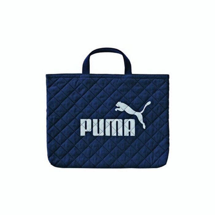 【メール便OK】PUMA プーマ レッスンバッグ ネイビー PM125NB グレーロゴ【キルト キルティング ブランド 入園 入学 進学 準備 男の子 サッカー スポーツ 3980円以上購入で送料無料】