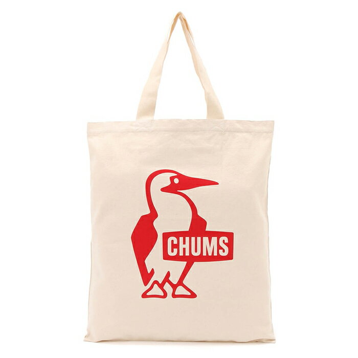 【無料ラッピング】ギフト対応について 　■関連 　→CHUMS(チャムス)　→ファッション 　■送料について 　送料無料の場合でも、商品サイズによって北海道・沖縄・離島へのお届けは別途送料をいただく場合がございます。 　※自動配信メールには記載されません。 　当店からの注文確認メールにて、ご連絡をさせていただきます。 　■代引き手数料について 　商品代金＋送料の合計金額が 　●1万円未満→330円 　●1万円〜3万円未満→440円 　●3万円〜10万円未満→660円 　当店では限度額10万円までとさせていただきます。 ※写真ですので、(カラーなど)実際の商品と若干違って見えることがございます。■薄手のキャンバス素材シリーズ「Booby Big Canvas Tote」 ビッグサイズのマチ無しトートバッグ。 フロントにブービーバードロゴを大きくプリント。 内側吊りポケット有り。 エコバッグとしても使えます。 右脇にピスネームを追加。 ハンドルの素材を今までよりも少し厚手に改善するなど、細部を今までよりも使いやすく変更しました。 ■CHUMS(チャムス)とは？ チャムス は 1983 年、アメリカのユタ州にてリバーガイドをしていた創業者がサングラスを落とさないためにメガネホルダーの必要性を感じ、「オリジナルリテイナー」を作ったことがきっかけとなり誕生しました。 すべてはひとりのリバーガイドのひらめきから始まったオリジナルリテイナーが誕生してから 35 年。 チャムス は日々の生活の中に「こんなアイテムがあったらいいな」を形にし続けています。 ■品名 CHUMS チャムス ブービー ビッグトートバッグ レッド CH60-3493 ■サイズ 約H:53.5、W:47、D:0.5cm ■素材 コットン100% ■カラー レッド ■仕様 コレクションライン：CANVAS ■注意 ※ご使用後は返品・交換を一切受け付けませんので、ご注意ください。 ※画像の商品は光の照射や角度により、実物と色味が異なる場合がございます。