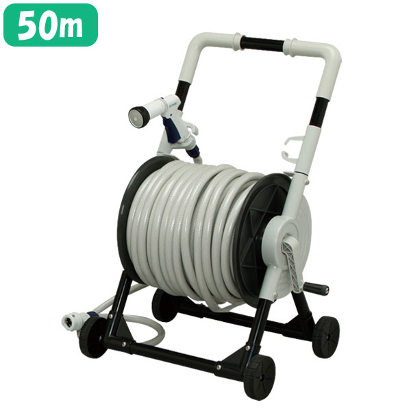 [20日★P5倍]ホースリール 50m おしゃれ送料無料 ホース キャスター付き キャリングホースリール アイリスオーヤマ ガーデニング ガーデン 庭 ベランダ 園芸 家庭菜園 ベランダ菜園 洗車 水撒き 散水 キャスター 水撒きホース 花壇 シャワー